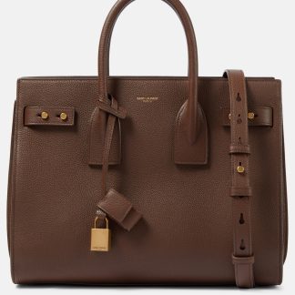 Saint Laurent Borsa tote piccola in pelle Sac De Jour marrone