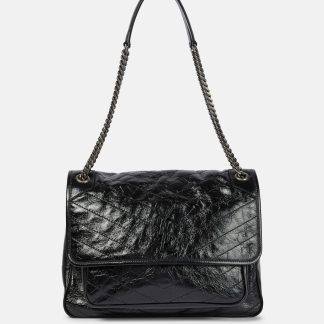 Saint Laurent Borsa a tracolla grande in pelle Niki nera